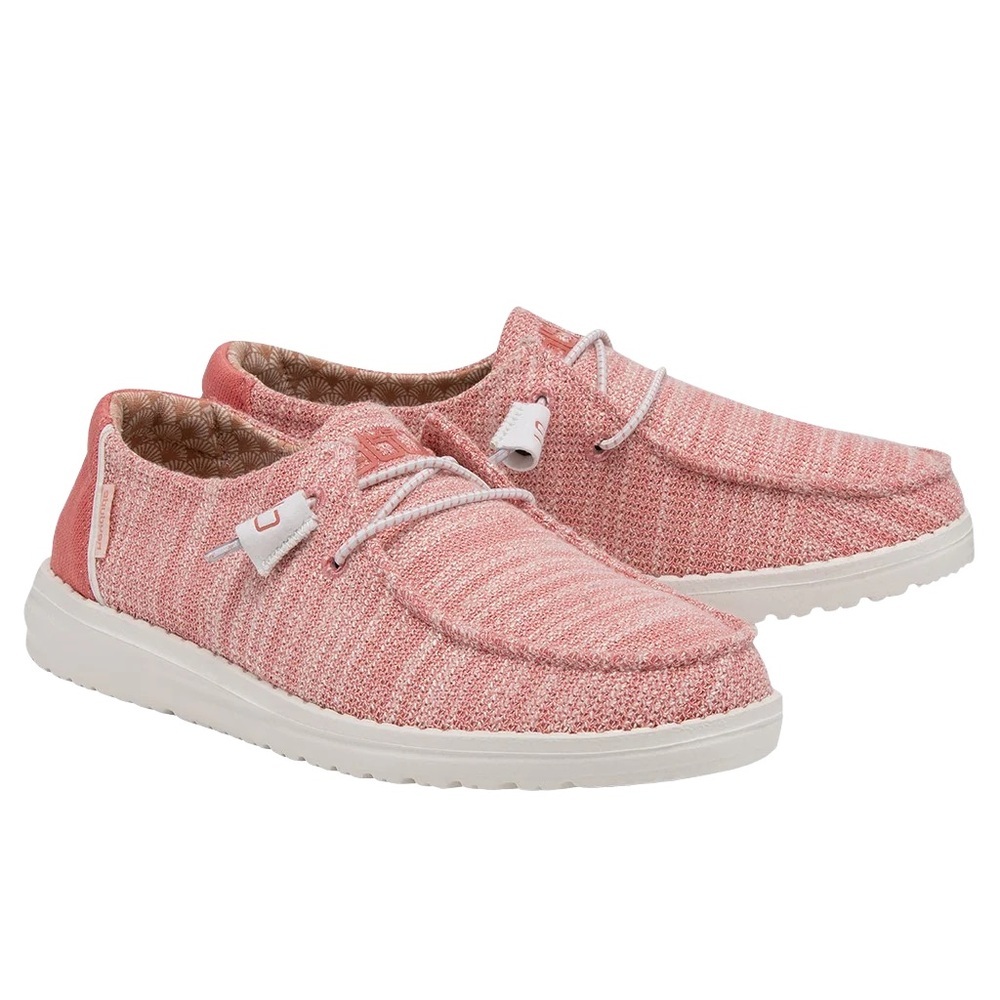 NWT Hey Dude Ladies Wendy Stretch Coral Pearl Slip On Shoe​